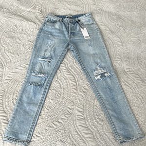NWT distressed mom jeans sz M
